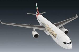 Модель самолёта Объединённые Арабские Эмираты Airbus 380 Emirates Airlines Город Липецк